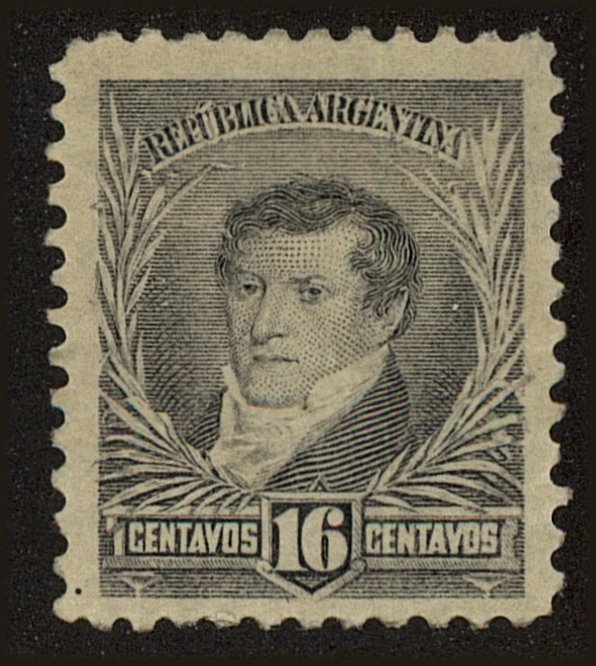 Front view of Argentina 100 collectors stamp