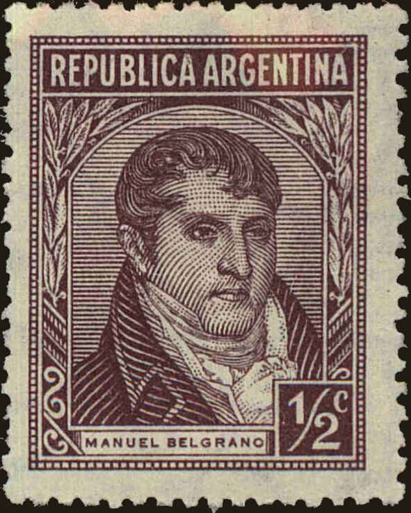 Front view of Argentina 418 collectors stamp