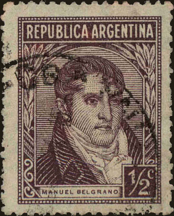 Front view of Argentina 418 collectors stamp