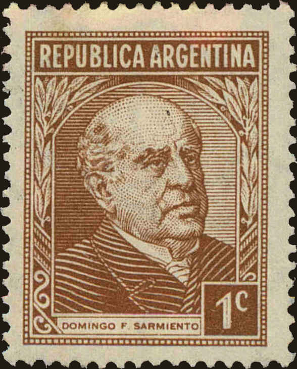 Front view of Argentina 419 collectors stamp