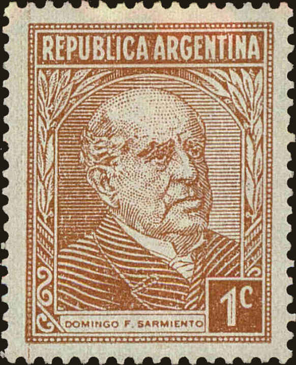 Front view of Argentina 419 collectors stamp