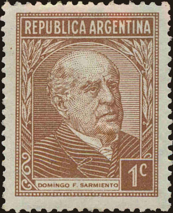 Front view of Argentina 419 collectors stamp