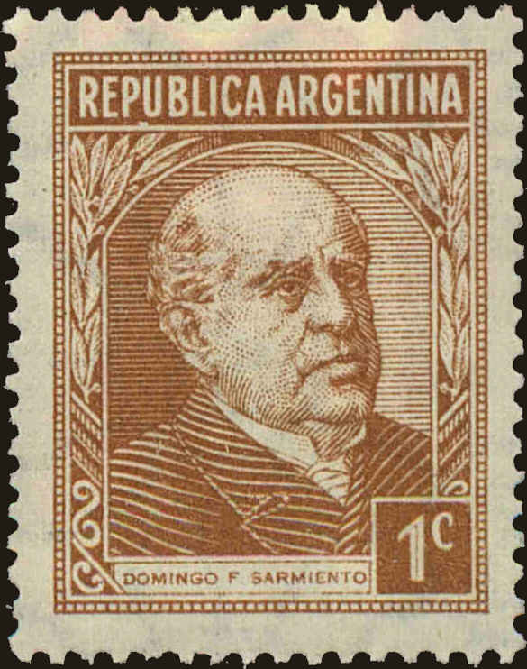 Front view of Argentina 419 collectors stamp