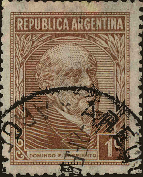 Front view of Argentina 419 collectors stamp