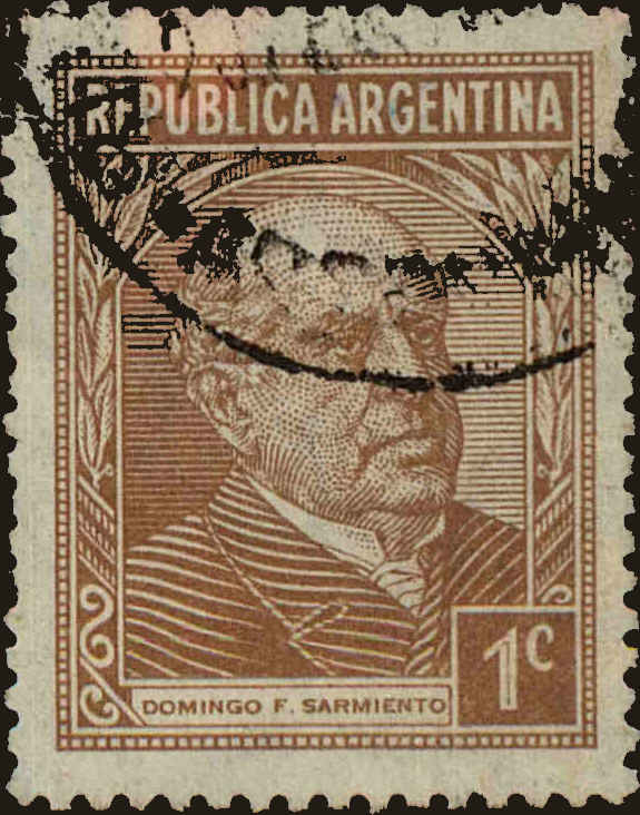 Front view of Argentina 419 collectors stamp