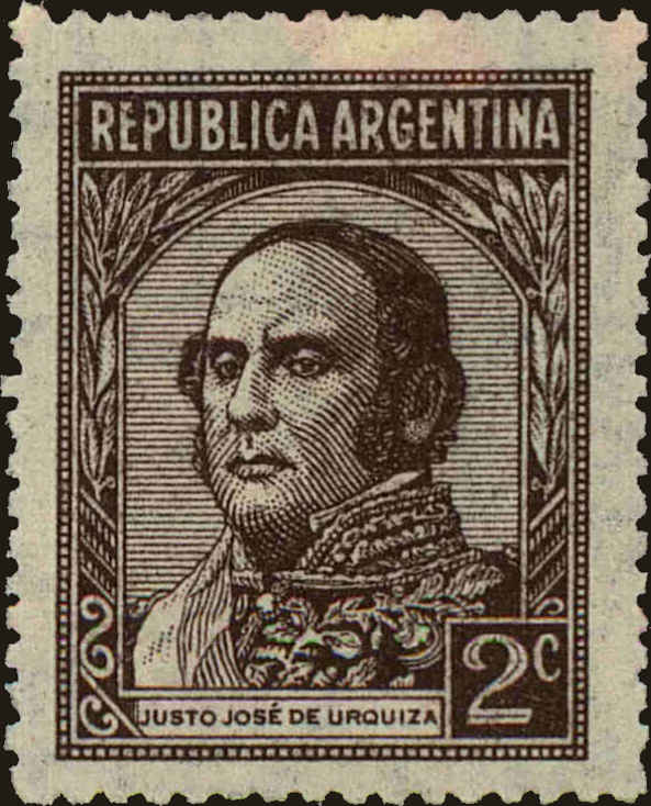 Front view of Argentina 420 collectors stamp