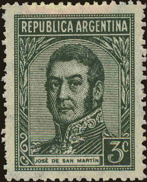 Front view of Argentina 422 collectors stamp