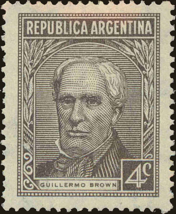 Front view of Argentina 425 collectors stamp