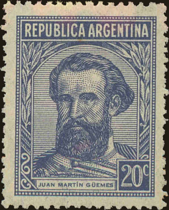 Front view of Argentina 437 collectors stamp