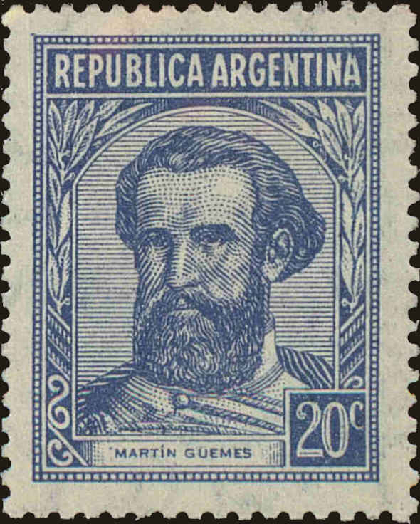 Front view of Argentina 438 collectors stamp