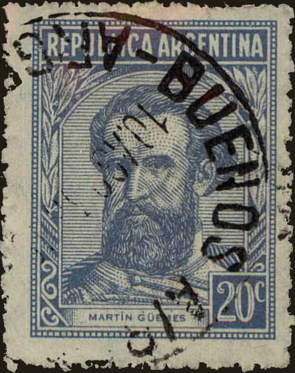 Front view of Argentina 439 collectors stamp