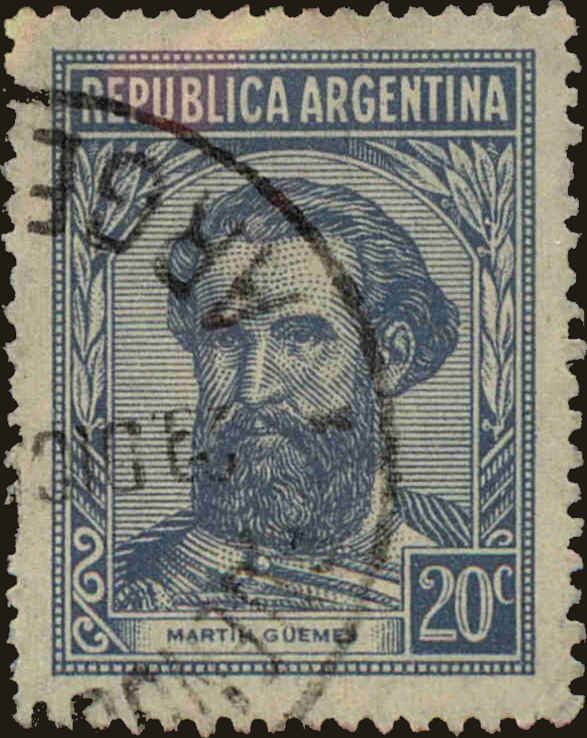 Front view of Argentina 439 collectors stamp