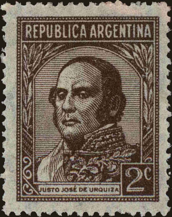 Front view of Argentina 487 collectors stamp