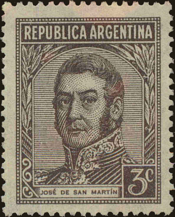 Front view of Argentina 488 collectors stamp