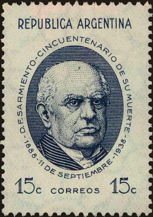 Front view of Argentina 456 collectors stamp