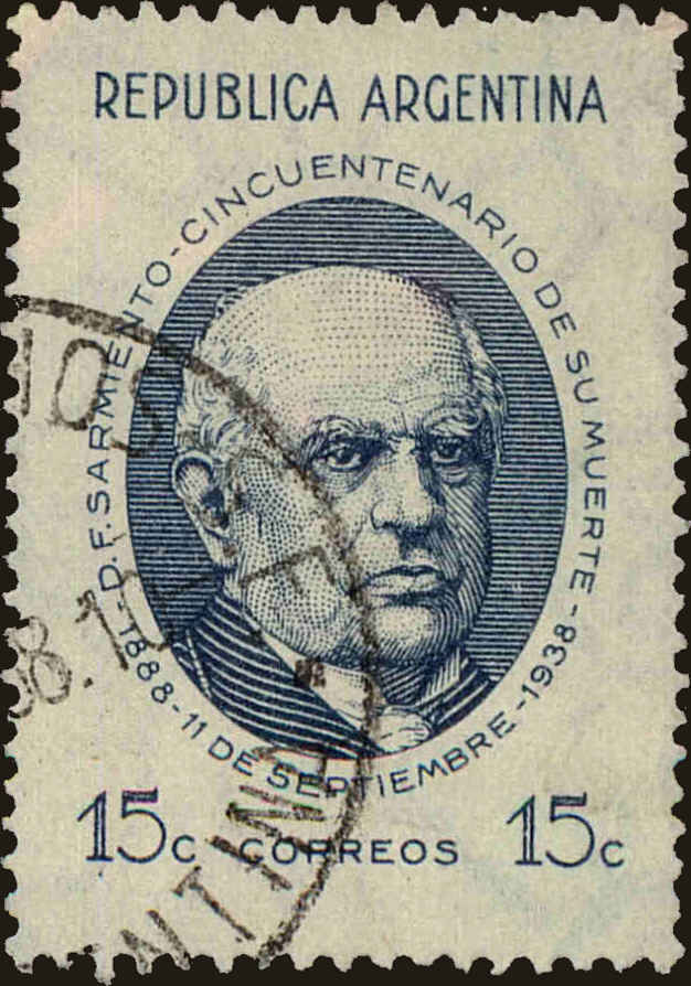 Front view of Argentina 456 collectors stamp