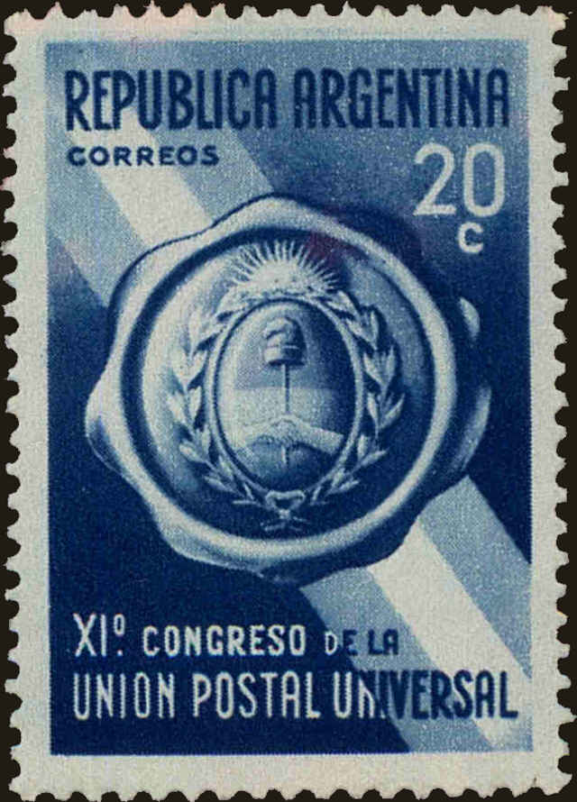 Front view of Argentina 461 collectors stamp