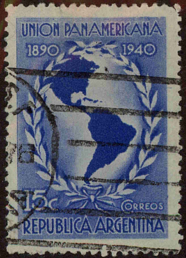 Front view of Argentina 473 collectors stamp