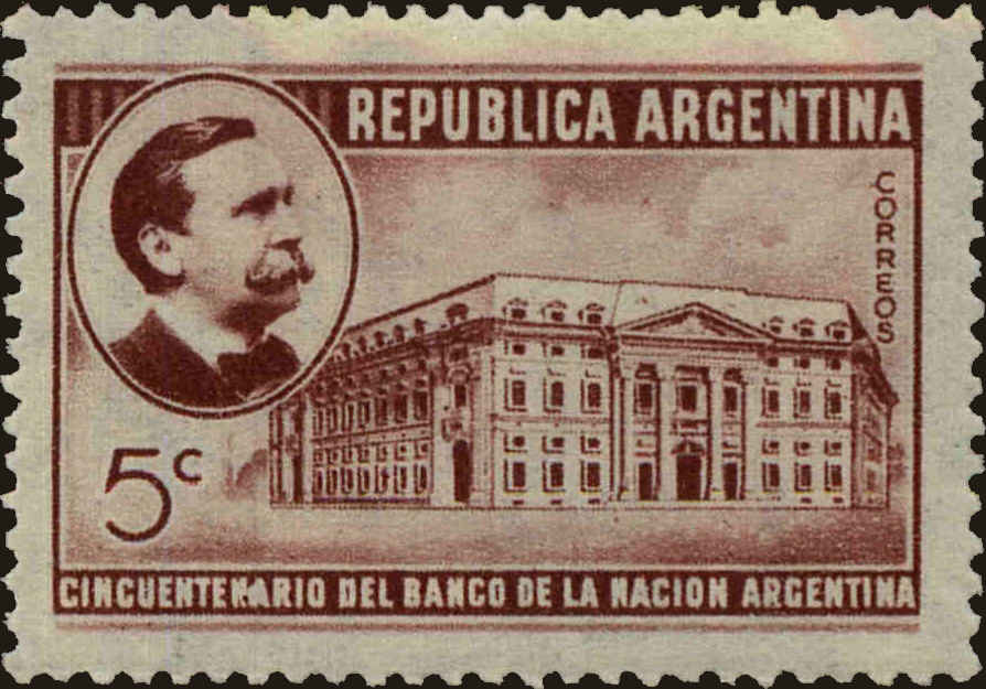 Front view of Argentina 478 collectors stamp