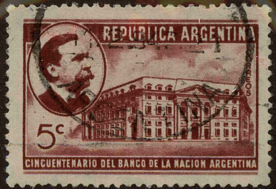 Front view of Argentina 478 collectors stamp