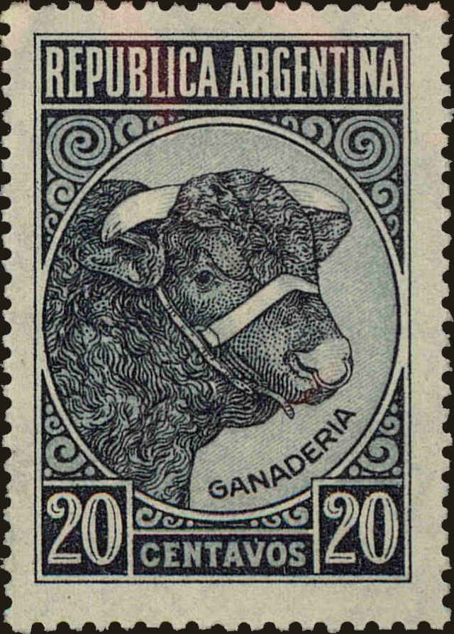 Front view of Argentina 493 collectors stamp