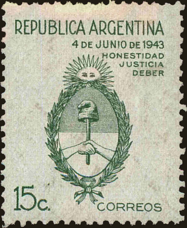 Front view of Argentina 510 collectors stamp