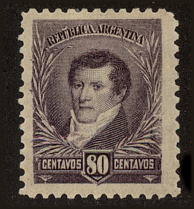 Front view of Argentina 117 collectors stamp