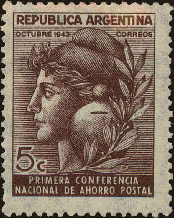 Front view of Argentina 514 collectors stamp