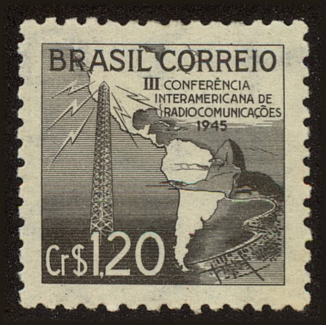 Front view of Brazil 640 collectors stamp