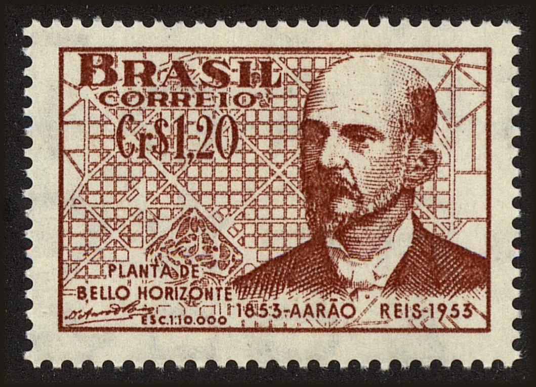 Front view of Brazil 741 collectors stamp