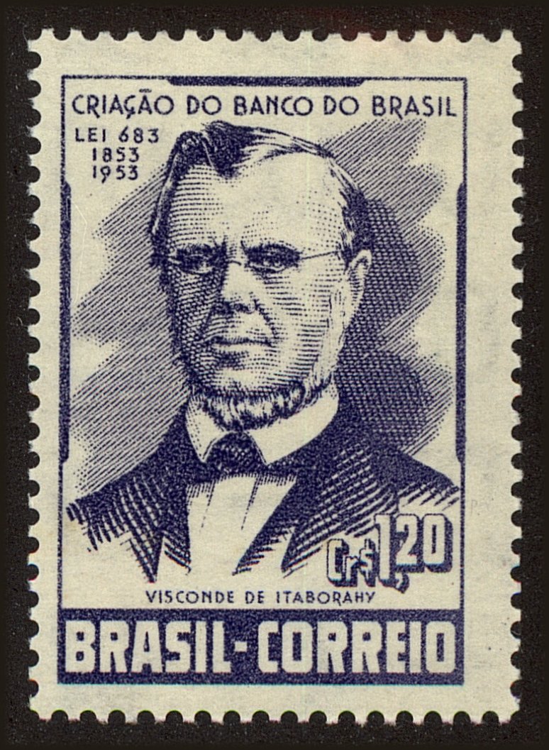 Front view of Brazil 743 collectors stamp