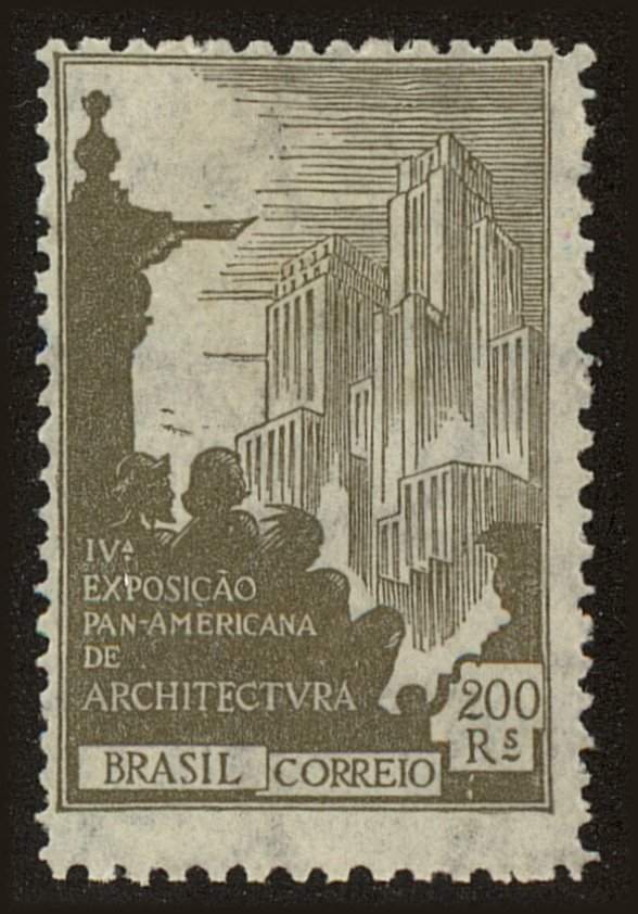 Front view of Brazil 313 collectors stamp