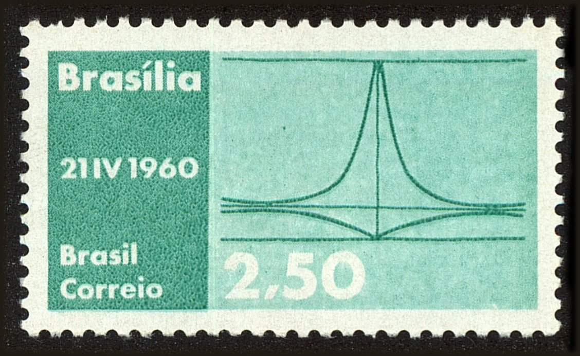 Front view of Brazil 907 collectors stamp