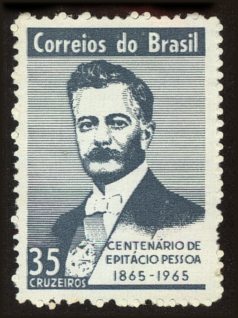 Front view of Brazil 1002 collectors stamp