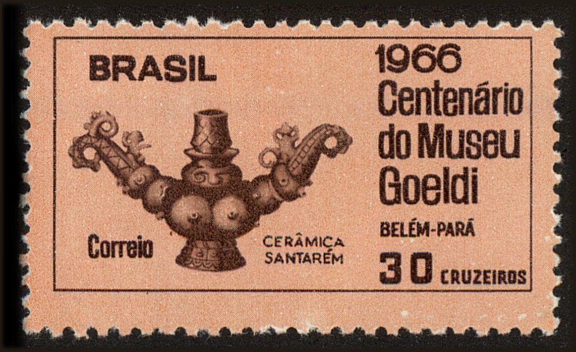 Front view of Brazil 1025 collectors stamp