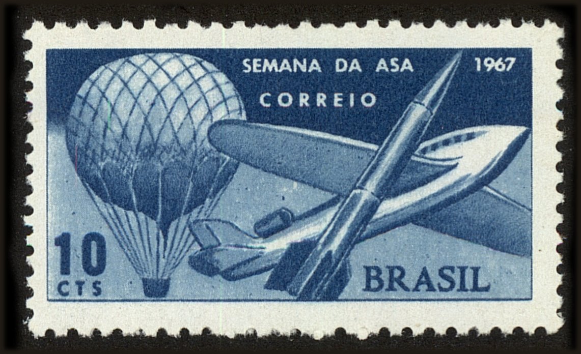Front view of Brazil 1062 collectors stamp