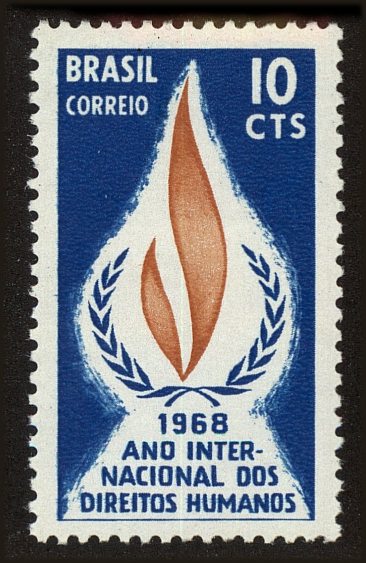 Front view of Brazil 1078 collectors stamp