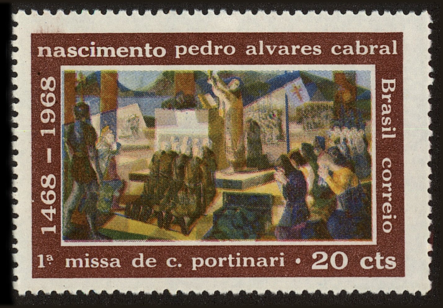 Front view of Brazil 1081 collectors stamp