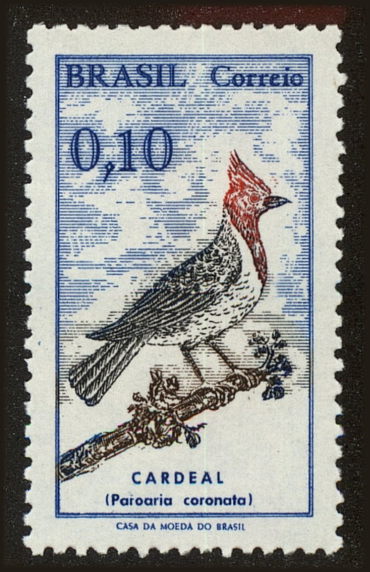 Front view of Brazil 1087 collectors stamp