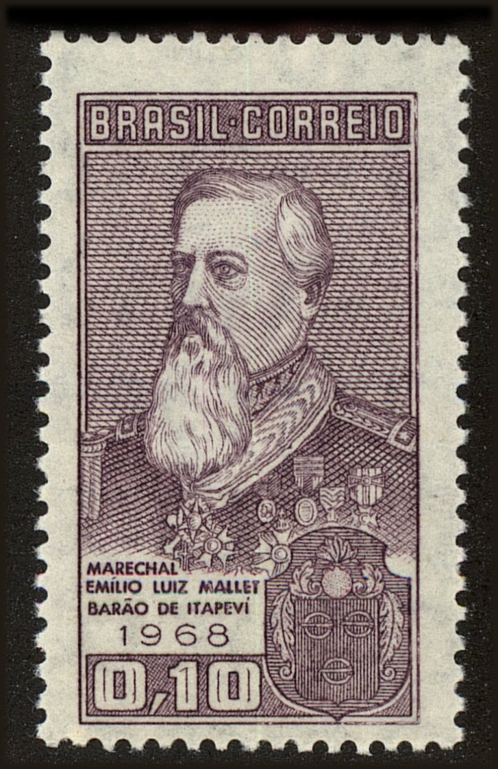 Front view of Brazil 1092 collectors stamp
