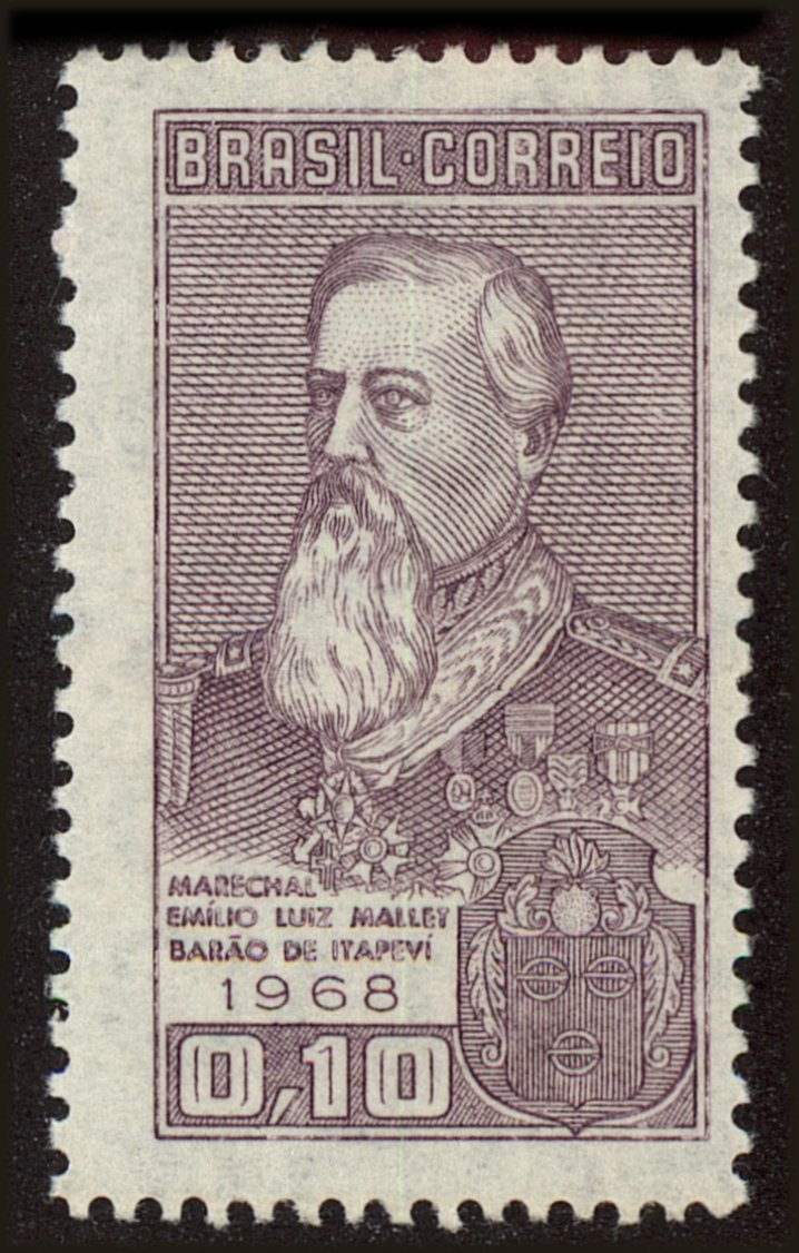 Front view of Brazil 1092 collectors stamp