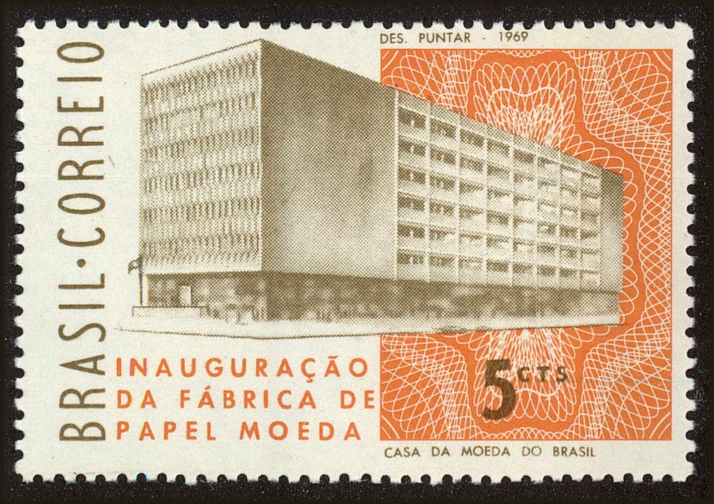 Front view of Brazil 1120 collectors stamp
