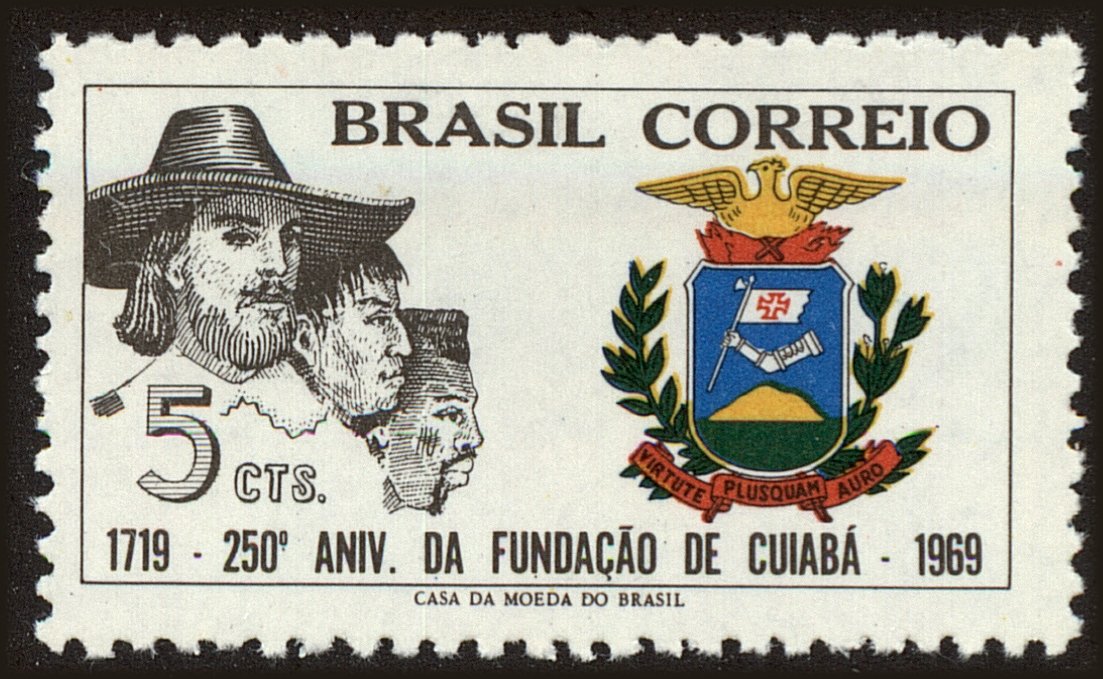 Front view of Brazil 1119 collectors stamp