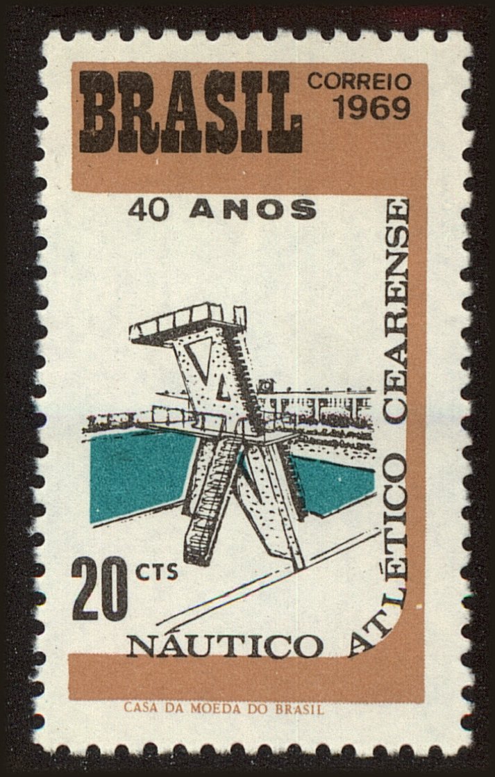 Front view of Brazil 1124 collectors stamp