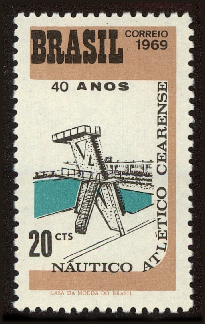 Front view of Brazil 1124 collectors stamp