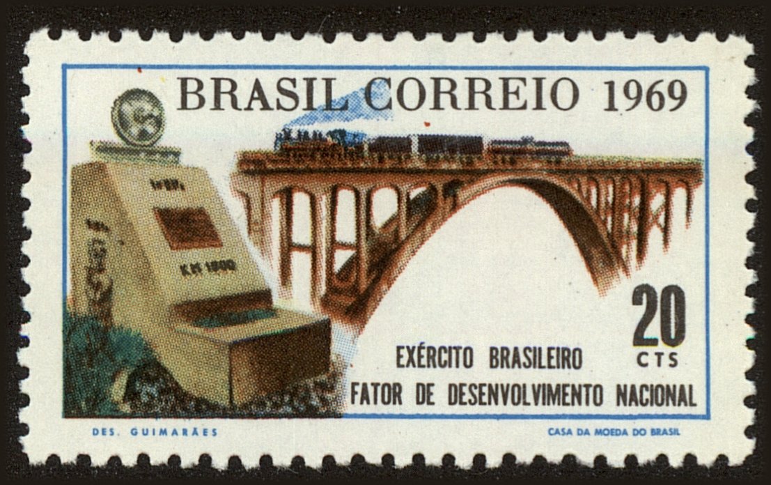 Front view of Brazil 1134 collectors stamp