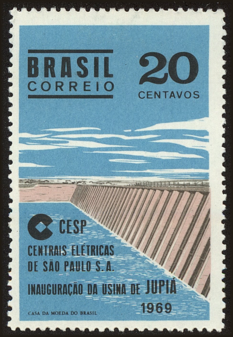 Front view of Brazil 1136 collectors stamp