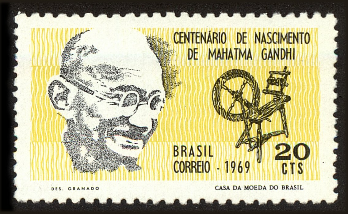Front view of Brazil 1137 collectors stamp
