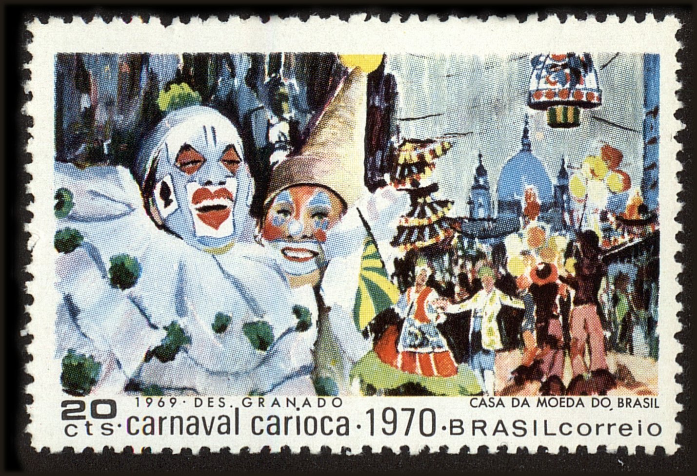 Front view of Brazil 1152 collectors stamp