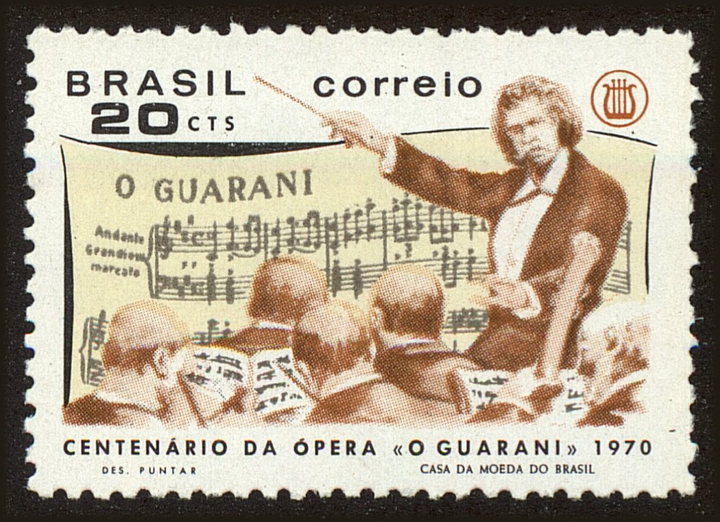 Front view of Brazil 1155 collectors stamp